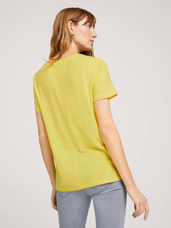 T-Shirt mit Bio-Baumwolle - Frauen - smooth yellow T-Shirt mit Bio-Baumwolle - Frauen - smooth yellow - 2 - TOM TAILOR