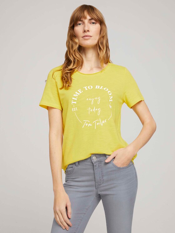 T-Shirt mit Bio-Baumwolle - Frauen - smooth yellow T-Shirt mit Bio-Baumwolle - Frauen - smooth yellow - 5 - TOM TAILOR