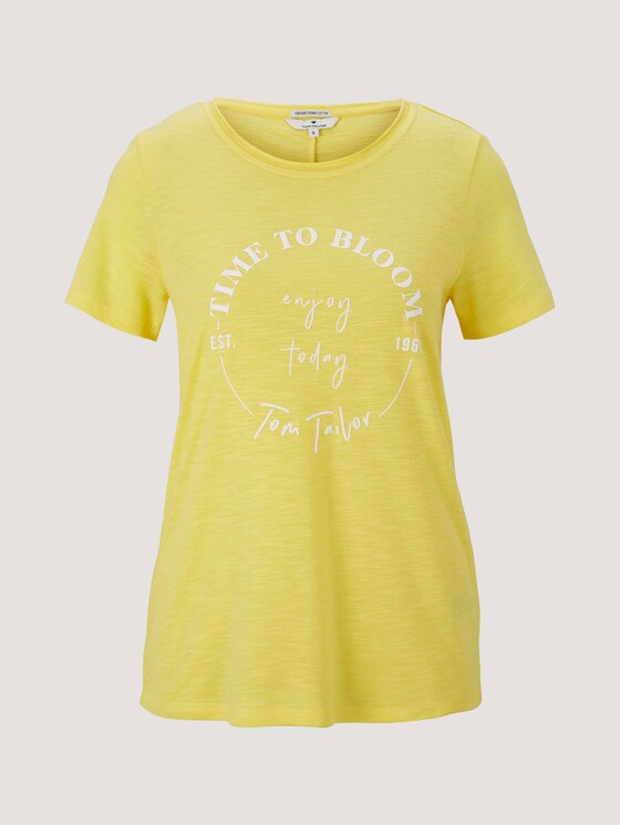T-Shirt mit Bio-Baumwolle - Frauen - smooth yellow T-Shirt mit Bio-Baumwolle - Frauen - smooth yellow - 7 - TOM TAILOR