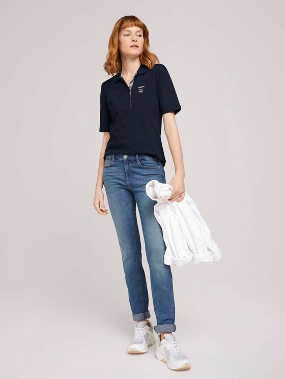 Poloshirt mit Bio-Baumwolle - Frauen - Sky Captain Blue Poloshirt mit Bio-Baumwolle - Frauen - Sky Captain Blue - 3 - TOM TAILOR