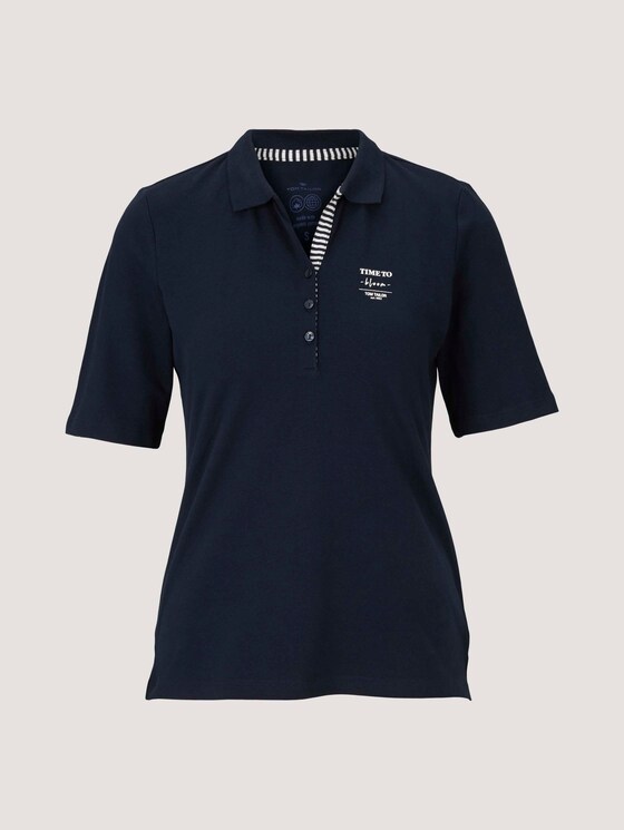 Poloshirt mit Bio-Baumwolle - Frauen - Sky Captain Blue Poloshirt mit Bio-Baumwolle - Frauen - Sky Captain Blue - 7 - TOM TAILOR