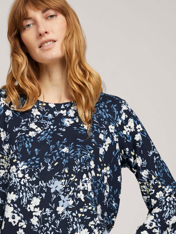 Sweatshirt mit Blumenmuster - Frauen - navy bigger flower design Sweatshirt mit Blumenmuster - Frauen - navy bigger flower design - 10 - TOM TAILOR
