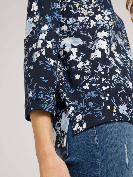 Sweatshirt mit Blumenmuster - Frauen - navy bigger flower design Sweatshirt mit Blumenmuster - Frauen - navy bigger flower design - 9 - TOM TAILOR