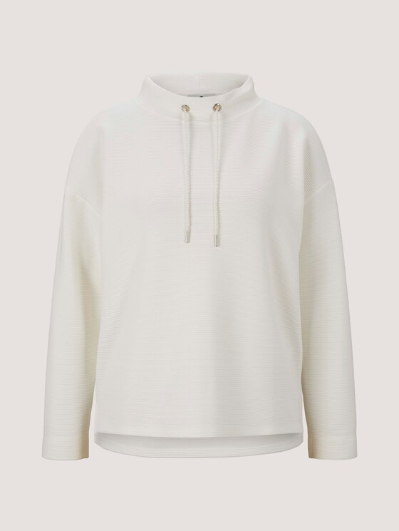 Sweatshirt mit Ottomanstruktur - Frauen - Whisper White Sweatshirt mit Ottomanstruktur - Frauen - Whisper White - 7 - TOM TAILOR