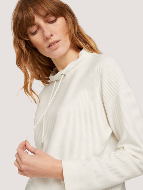 Sweatshirt mit Ottomanstruktur - Frauen - Whisper White Sweatshirt mit Ottomanstruktur - Frauen - Whisper White - 9 - TOM TAILOR