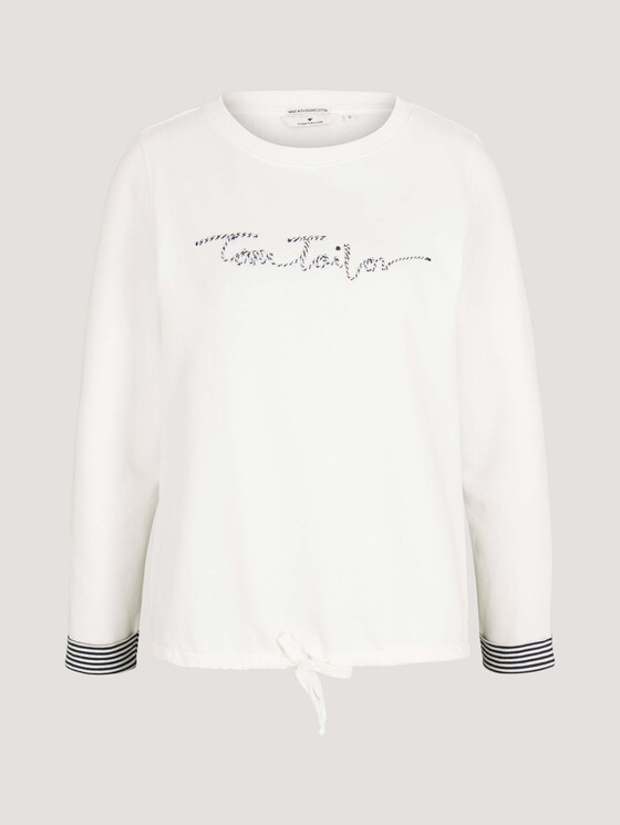 Sweatshirt mit Bio-Baumwolle - Frauen - Whisper White Sweatshirt mit Bio-Baumwolle - Frauen - Whisper White - 7 - TOM TAILOR