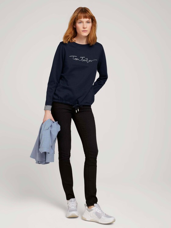 Sweatshirt mit Bio-Baumwolle - Frauen - Sky Captain Blue Sweatshirt mit Bio-Baumwolle - Frauen - Sky Captain Blue - 3 - TOM TAILOR