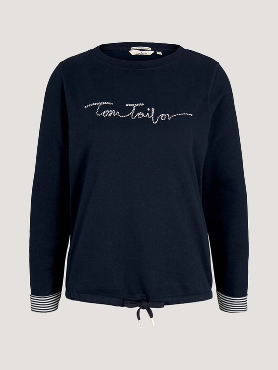 Sweatshirt mit Bio-Baumwolle - Frauen - Sky Captain Blue Sweatshirt mit Bio-Baumwolle - Frauen - Sky Captain Blue - 7 - TOM TAILOR