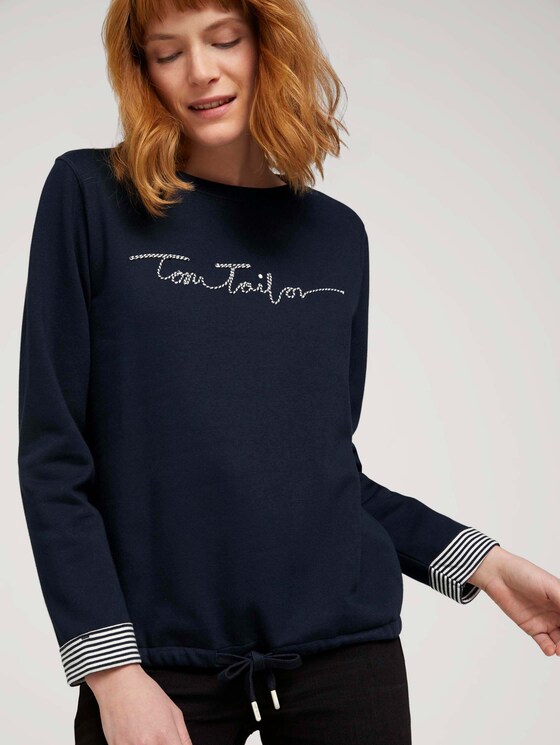 Sweatshirt mit Bio-Baumwolle - Frauen - Sky Captain Blue Sweatshirt mit Bio-Baumwolle - Frauen - Sky Captain Blue - 9 - TOM TAILOR