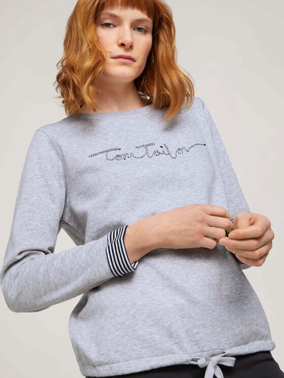 Sweatshirt mit Bio-Baumwolle - Frauen - comfort grey melange Sweatshirt mit Bio-Baumwolle - Frauen - comfort grey melange - 9 - TOM TAILOR