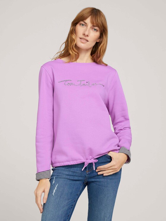 Sweatshirt mit Bio-Baumwolle - Frauen - heather lilac Sweatshirt mit Bio-Baumwolle - Frauen - heather lilac - 1 - TOM TAILOR