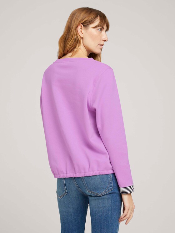 Sweatshirt mit Bio-Baumwolle - Frauen - heather lilac Sweatshirt mit Bio-Baumwolle - Frauen - heather lilac - 2 - TOM TAILOR