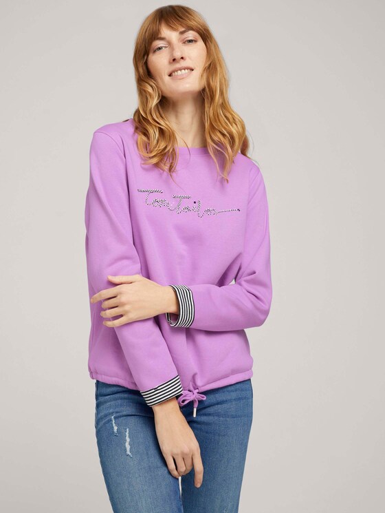 Sweatshirt mit Bio-Baumwolle - Frauen - heather lilac Sweatshirt mit Bio-Baumwolle - Frauen - heather lilac - 5 - TOM TAILOR