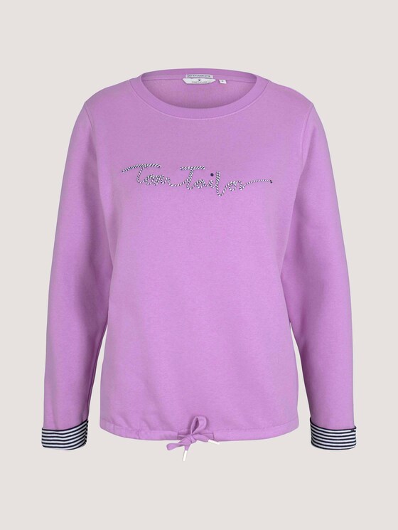 Sweatshirt mit Bio-Baumwolle - Frauen - heather lilac Sweatshirt mit Bio-Baumwolle - Frauen - heather lilac - 7 - TOM TAILOR