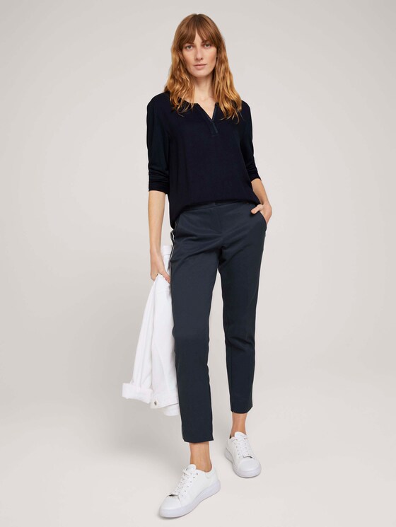 Langarmshirt mit Henleyausschnitt - Frauen - Sky Captain Blue Langarmshirt mit Henleyausschnitt - Frauen - Sky Captain Blue - 3 - TOM TAILOR