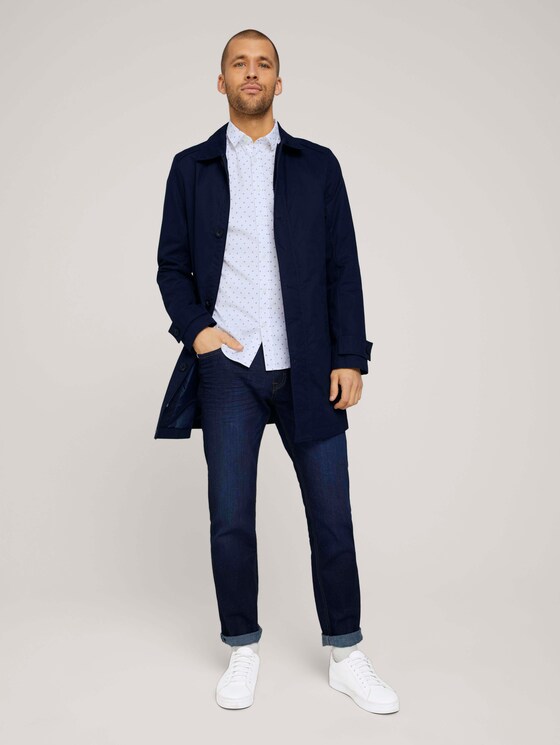 gemustertes Hemd - Männer - white base blue element design gemustertes Hemd - Männer - white base blue element design - 3 - TOM TAILOR