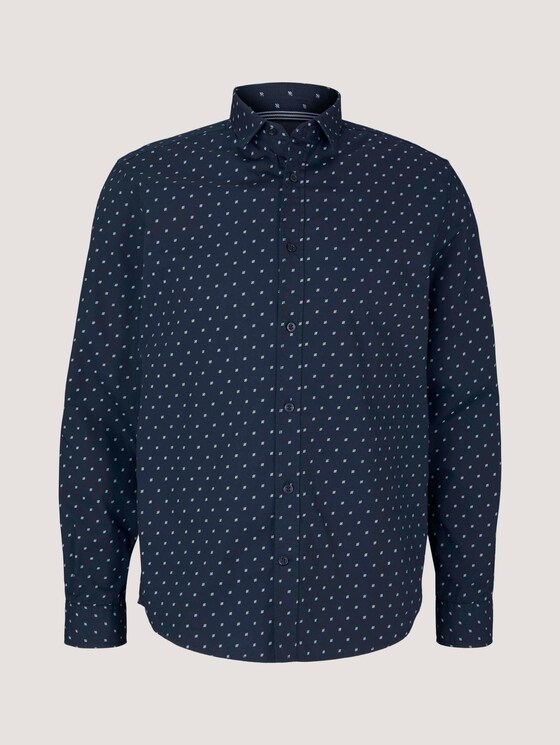 gemustertes Hemd - Männer - navy base white element design gemustertes Hemd - Männer - navy base white element design - 7 - TOM TAILOR