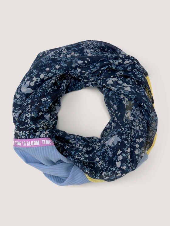 gemusterter Schlauchschal - Frauen - navy yellow flower design gemusterter Schlauchschal - Frauen - navy yellow flower design - 7 - TOM TAILOR