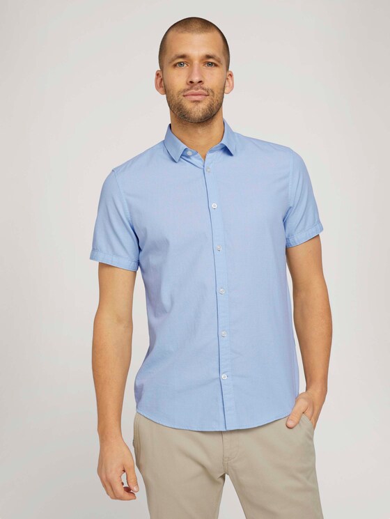kurzärmliges Hemd - Männer - light blue white structure kurzärmliges Hemd - Männer - light blue white structure - 1 - TOM TAILOR