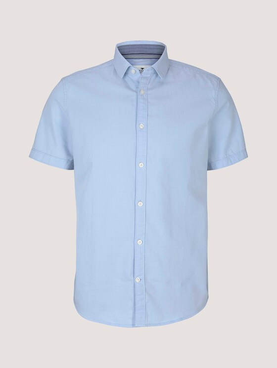 kurzärmliges Hemd - Männer - light blue white structure kurzärmliges Hemd - Männer - light blue white structure - 7 - TOM TAILOR