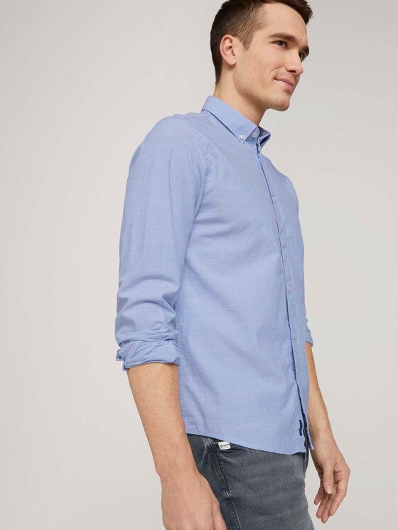 Hemd mit Bio-Baumwolle - Männer - light blue chambray Hemd mit Bio-Baumwolle - Männer - light blue chambray - 5 - TOM TAILOR