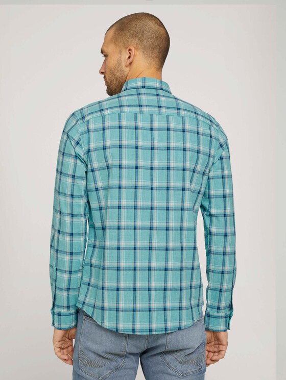 kariertes Hemd - Männer - green space yarn check kariertes Hemd - Männer - green space yarn check - 2 - TOM TAILOR