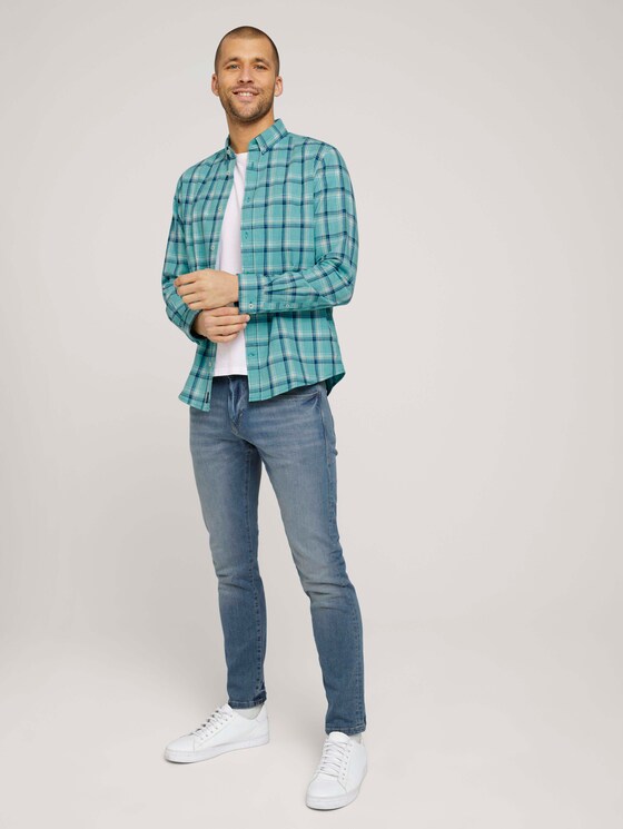 kariertes Hemd - Männer - green space yarn check kariertes Hemd - Männer - green space yarn check - 3 - TOM TAILOR