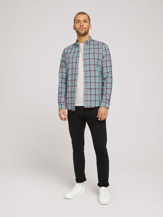 kariertes Hemd - Männer - off white space yarn check kariertes Hemd - Männer - off white space yarn check - 3 - TOM TAILOR