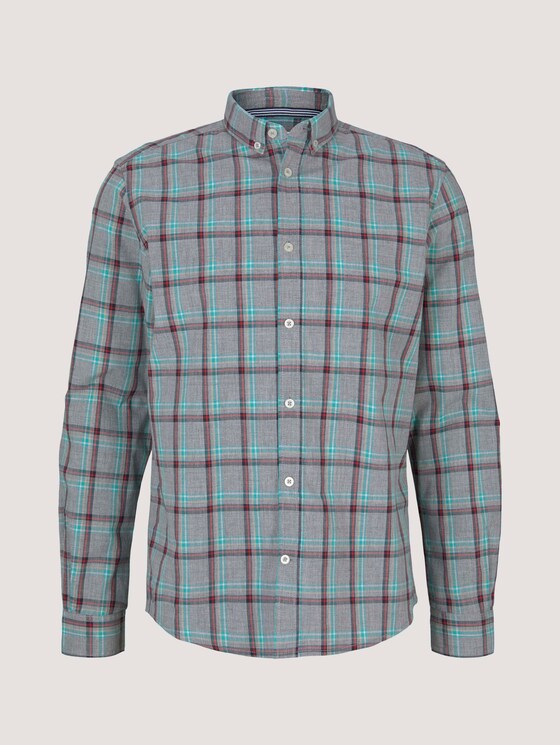 kariertes Hemd - Männer - off white space yarn check kariertes Hemd - Männer - off white space yarn check - 7 - TOM TAILOR