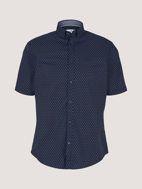 gemustertes Hemd - Männer - navy white blue element design gemustertes Hemd - Männer - navy white blue element design - 7 - TOM TAILOR