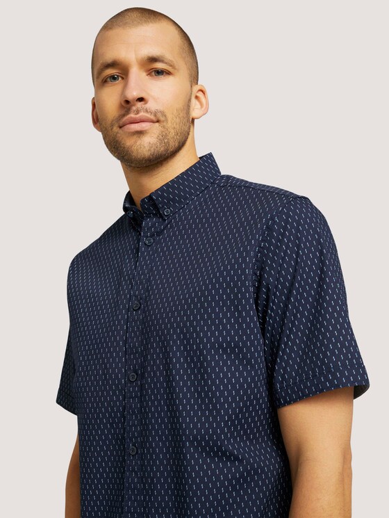 gemustertes Hemd - Männer - navy white blue element design gemustertes Hemd - Männer - navy white blue element design - 9 - TOM TAILOR