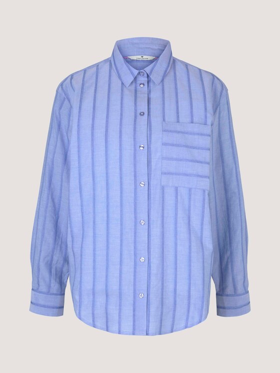 gestreifte Hemdbluse - Frauen - blue dobby stripe gestreifte Hemdbluse - Frauen - blue dobby stripe - 7 - TOM TAILOR