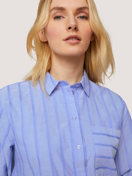 gestreifte Hemdbluse - Frauen - blue dobby stripe gestreifte Hemdbluse - Frauen - blue dobby stripe - 9 - TOM TAILOR