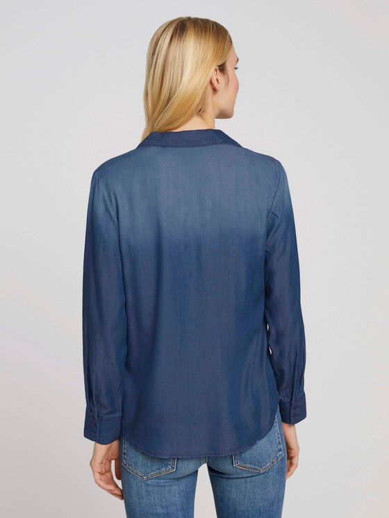 Hemdbluse Hemdbluse aus Lyocell-Denim - Frauen - dark stone wash denim Hemdbluse Hemdbluse aus Lyocell-Denim - Frauen - dark stone wash denim - 2 - TOM TAILOR