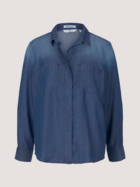 Hemdbluse Hemdbluse aus Lyocell-Denim - Frauen - dark stone wash denim Hemdbluse Hemdbluse aus Lyocell-Denim - Frauen - dark stone wash denim - 7 - TOM TAILOR