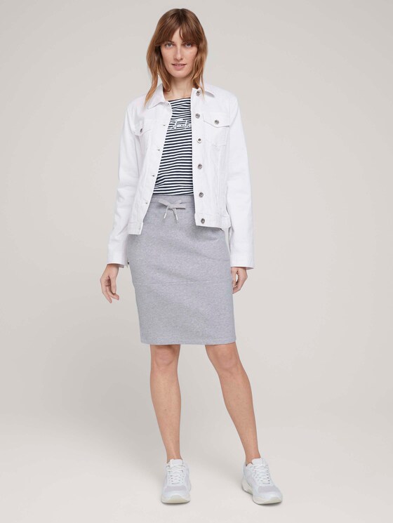 Rock in Melange-Optik mit Bio-Baumwolle - Frauen - comfort grey melange Rock in Melange-Optik mit Bio-Baumwolle - Frauen - comfort grey melange - 3 - TOM TAILOR