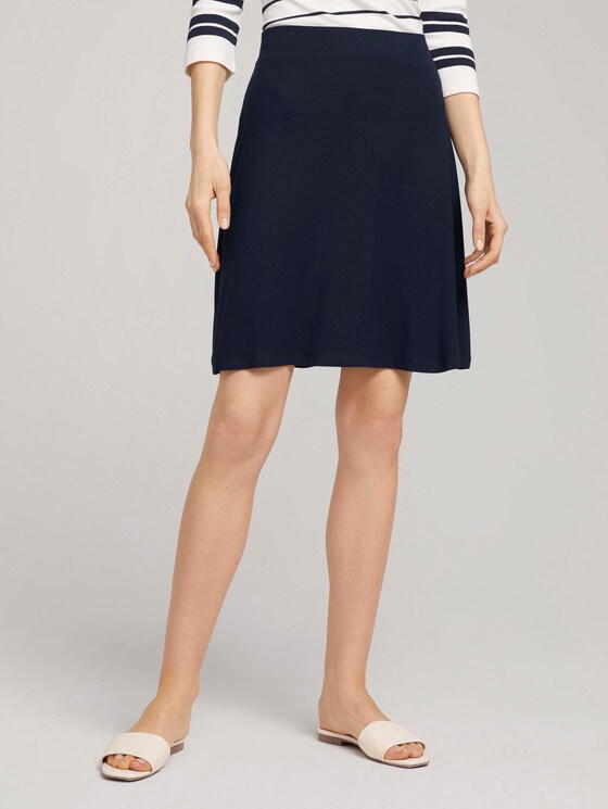 Uitlopende jersey rok - Vrouwen - Sky Captain Blue Uitlopende jersey rok - Vrouwen - Sky Captain Blue - 1 - TOM TAILOR