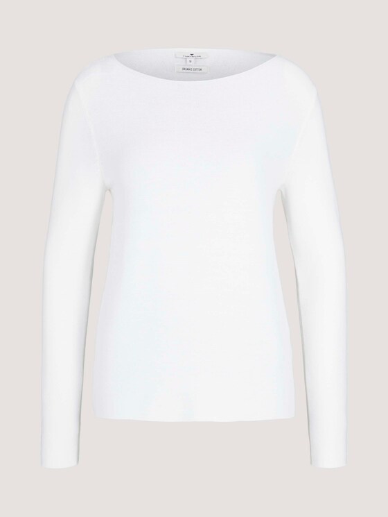 Strukturierter Pullover mit Bio-Baumwolle - Frauen - Whisper White Strukturierter Pullover mit Bio-Baumwolle - Frauen - Whisper White - 7 - TOM TAILOR