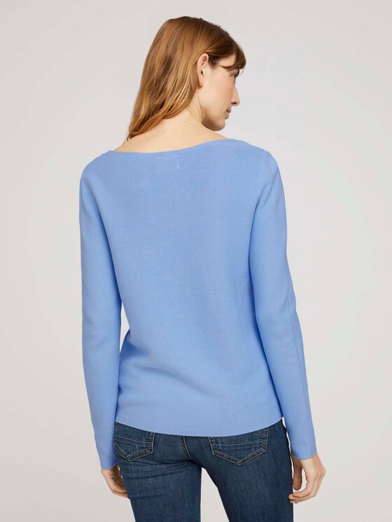 Strukturierter Pullover mit Bio-Baumwolle - Frauen - stonington blue Strukturierter Pullover mit Bio-Baumwolle - Frauen - stonington blue - 2 - TOM TAILOR