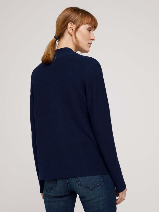 Strukturierter Cardigan mit Bio-Baumwolle - Frauen - Sky Captain Blue Strukturierter Cardigan mit Bio-Baumwolle - Frauen - Sky Captain Blue - 2 - TOM TAILOR