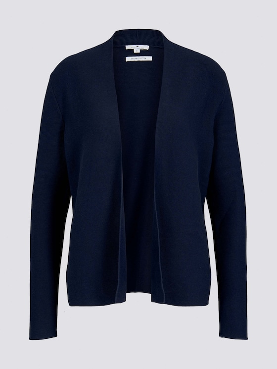 Strukturierter Cardigan mit Bio-Baumwolle - Frauen - Sky Captain Blue Strukturierter Cardigan mit Bio-Baumwolle - Frauen - Sky Captain Blue - 7 - TOM TAILOR