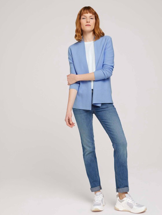 Strukturierter Cardigan mit Bio-Baumwolle - Frauen - stonington blue Strukturierter Cardigan mit Bio-Baumwolle - Frauen - stonington blue - 3 - TOM TAILOR