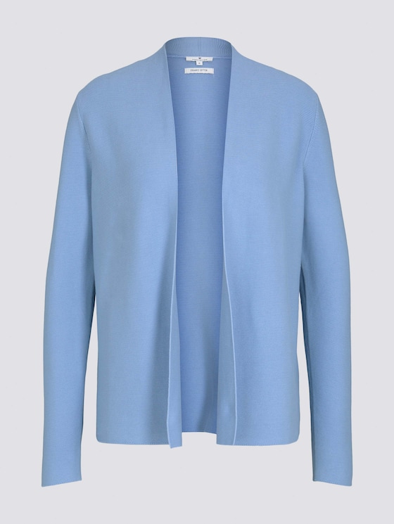 Strukturierter Cardigan mit Bio-Baumwolle - Frauen - stonington blue Strukturierter Cardigan mit Bio-Baumwolle - Frauen - stonington blue - 7 - TOM TAILOR