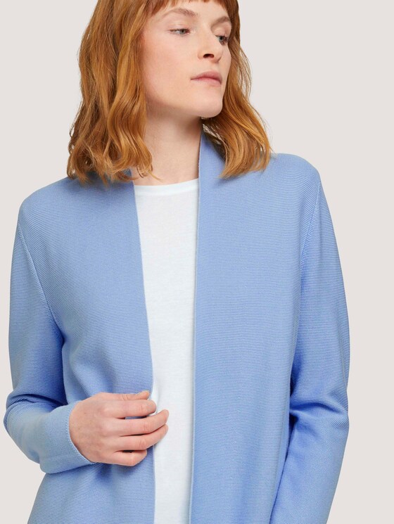 Strukturierter Cardigan mit Bio-Baumwolle - Frauen - stonington blue Strukturierter Cardigan mit Bio-Baumwolle - Frauen - stonington blue - 9 - TOM TAILOR