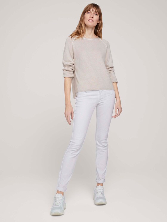 Pullover mit Seitenschlitz - Frauen - beige alfalfa melange Pullover mit Seitenschlitz - Frauen - beige alfalfa melange - 3 - TOM TAILOR