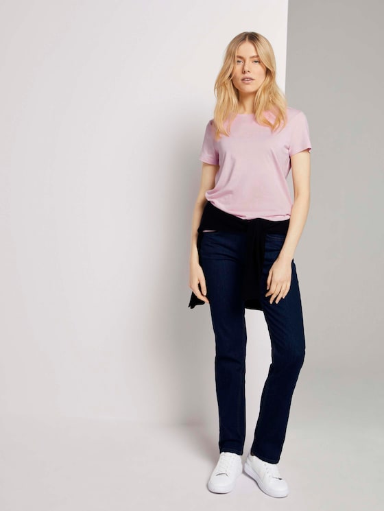 Basic T-Shirt aus Modalgemisch - Frauen - Summer Lotus Basic T-Shirt aus Modalgemisch - Frauen - Summer Lotus - 3 - TOM TAILOR