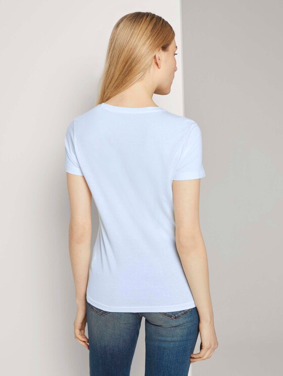 Basic T-Shirt aus Modalgemisch - Frauen - White Basic T-Shirt aus Modalgemisch - Frauen - White - 2 - TOM TAILOR