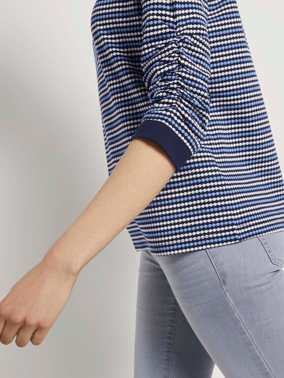 Hemd met dessin 3/4 mouw - Vrouwen - blue white structure Hemd met dessin 3/4 mouw - Vrouwen - blue white structure - 9 - TOM TAILOR
