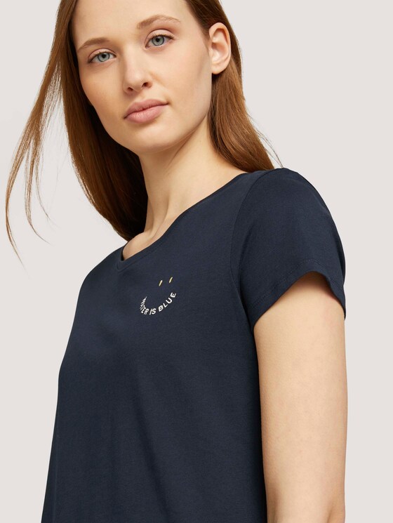 T-Shirt mit Print mit Bio-Baumwolle - Frauen - Sky Captain Blue T-Shirt mit Print mit Bio-Baumwolle - Frauen - Sky Captain Blue - 9 - TOM TAILOR Denim