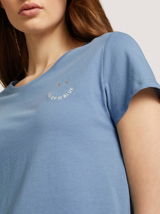 T-Shirt mit Print mit Bio-Baumwolle - Frauen - soft mid blue T-Shirt mit Print mit Bio-Baumwolle - Frauen - soft mid blue - 9 - TOM TAILOR Denim